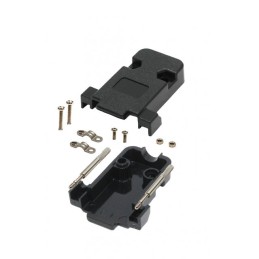 10 pcs : MHCCOV-9-SCL-BK - 9 WAY D-SUB HOOD PLASTIC TOP ENT