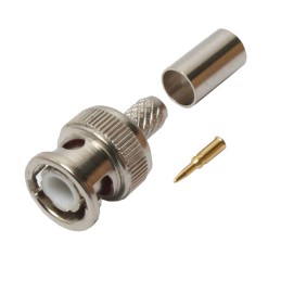10 pcs : CBN-3114 - CONN BNC MALE 50 OHM 3PCCRIMPON