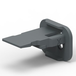 10 pcs : W2SA-P012 - WEDGE LOCK, 2P, PLG, GRY, SL RET