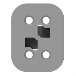 10 pcs : W4SA-P012 - WEDGE LOCK, 4P, PLG, GRY, SL RET