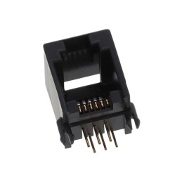 10 pcs : GLX-N-66M-BLK - MODJACK LOW/PROF RT&lt 6P6C BLACK