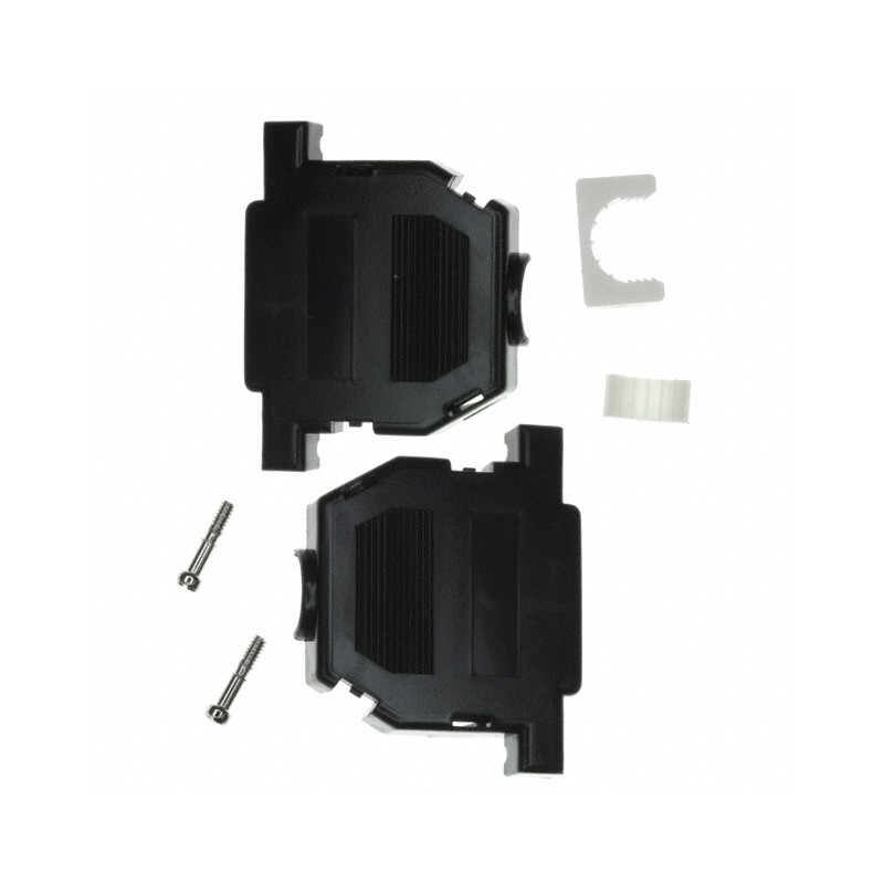 10 pcs : 956-025-010R011 - CONN BACKSHELL 25POS 180DEG BLK