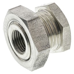 1 pcs - Legris Stainless Steel Pipe Fitting, Straight Hexagon Bulkhead Adapter, Female G 1/8in