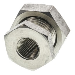 1 pcs - Legris Stainless Steel Pipe Fitting, Straight Hexagon Bulkhead Adapter, Female G 1/8in
