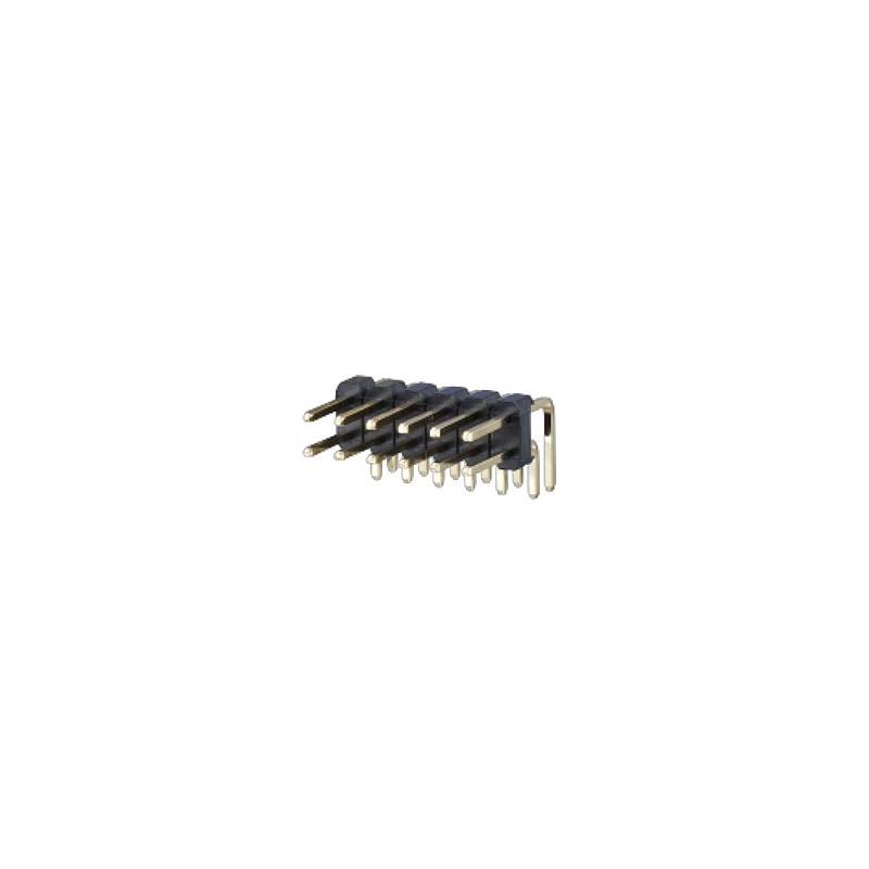 10 pcs : PR20205HBDN - PIN HEADER, THR, DUAL ROW, .100'