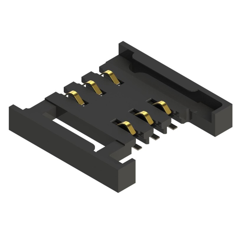 10 pcs : 009162006216175 - CONN SIM CARD PUSH-PULL R/A SMD