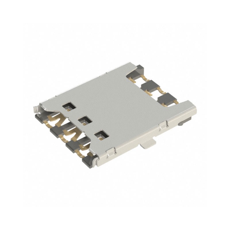 10 pcs : SIM8051-6-0-14-00-A - NANO SIM PUSH PULL, 6P,SMT, 1.35