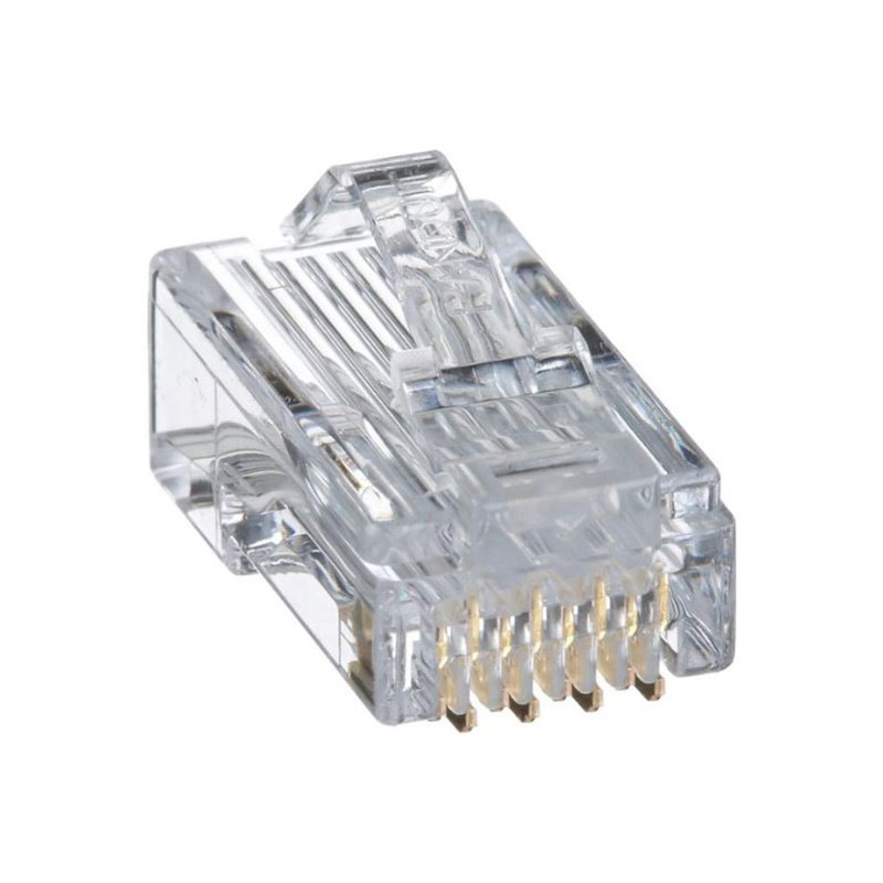 10 pcs : MP588-M - 8-POSITION, 8-WIRE MODULAR PLUG,