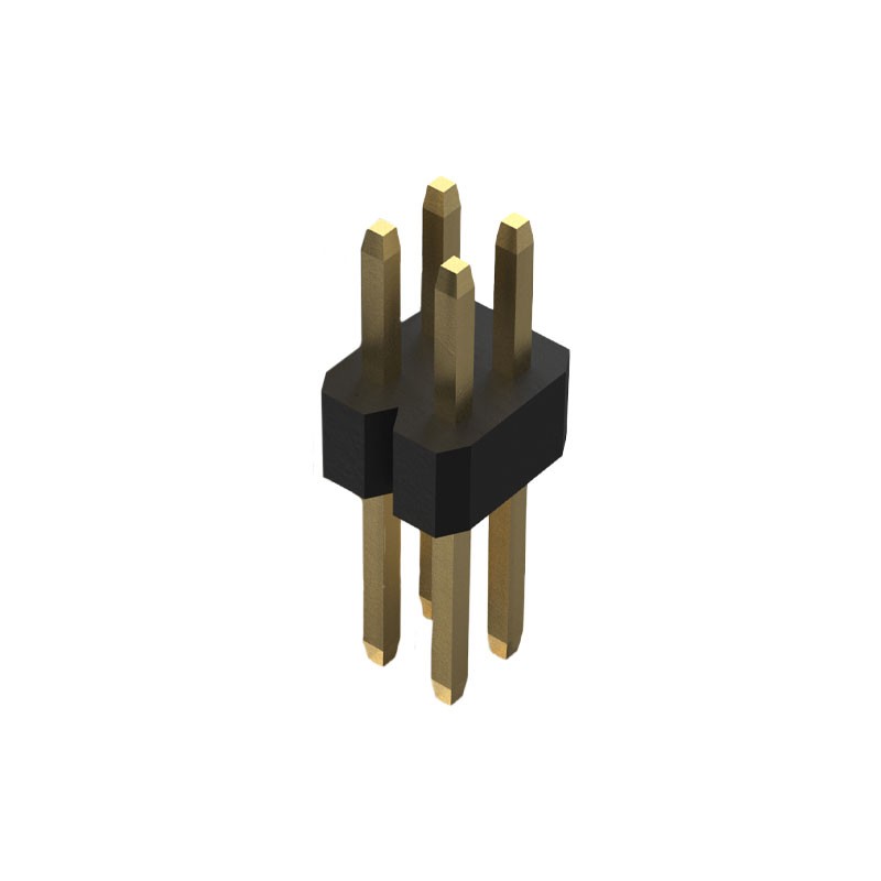 10 pcs : BC035-04-A-0380-0300-L-G - 4W, 1.0MM PITCH PIN HDR, DIL, TH