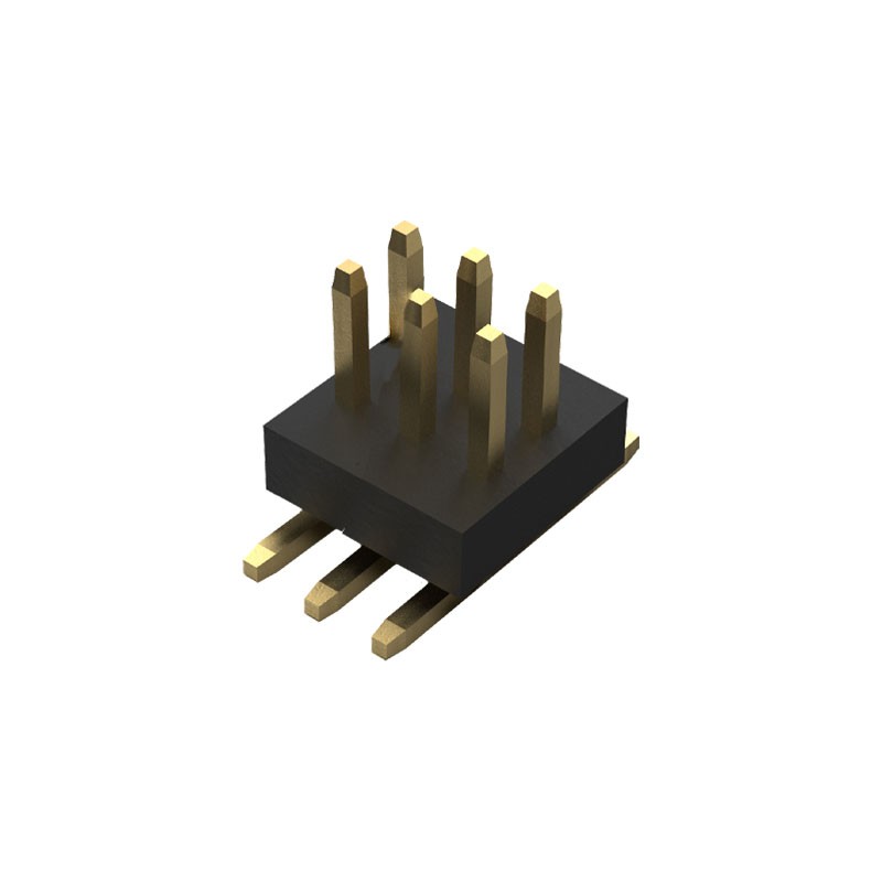 10 pcs : BC050-06A-K0-0200-0160-0480-LB - 6W,1.0MM PITCH ELEV PIN HDR,DIL,