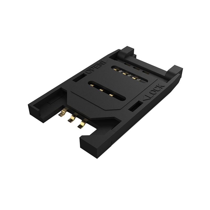 10 pcs : SIM5060-6-0-26-00-A - MINI SIM HINGED, 6P, SMT, 2.6MM