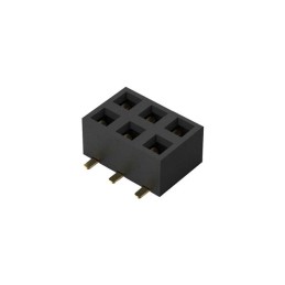 10 pcs : BF080-06-A-0-L-C - 6POS, 2MM PITCH SOCKET, DIL, SMT