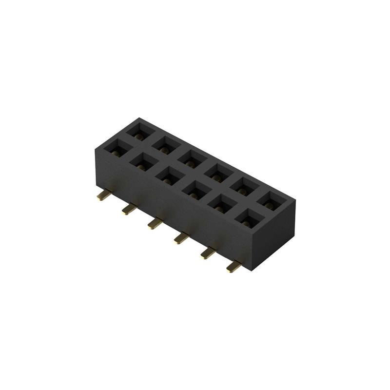 10 pcs : BF080-12-A-0-L-C - 12POS, 2MM PITCH SOCKET, DIL, SM