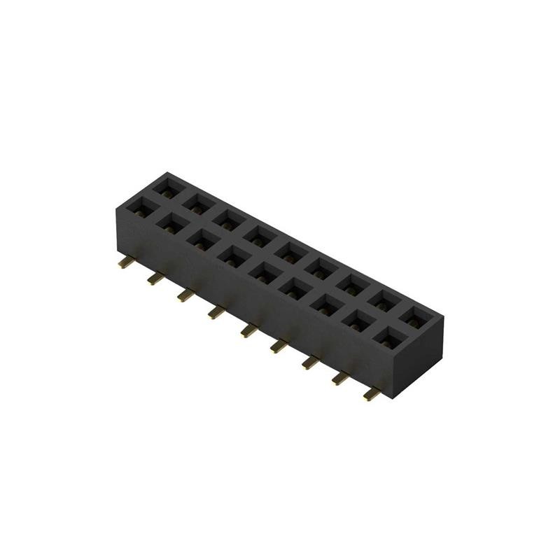10 pcs : BF080-18-A-1-L-C - 18POS, 2MM PITCH SOCKET, DIL, SM