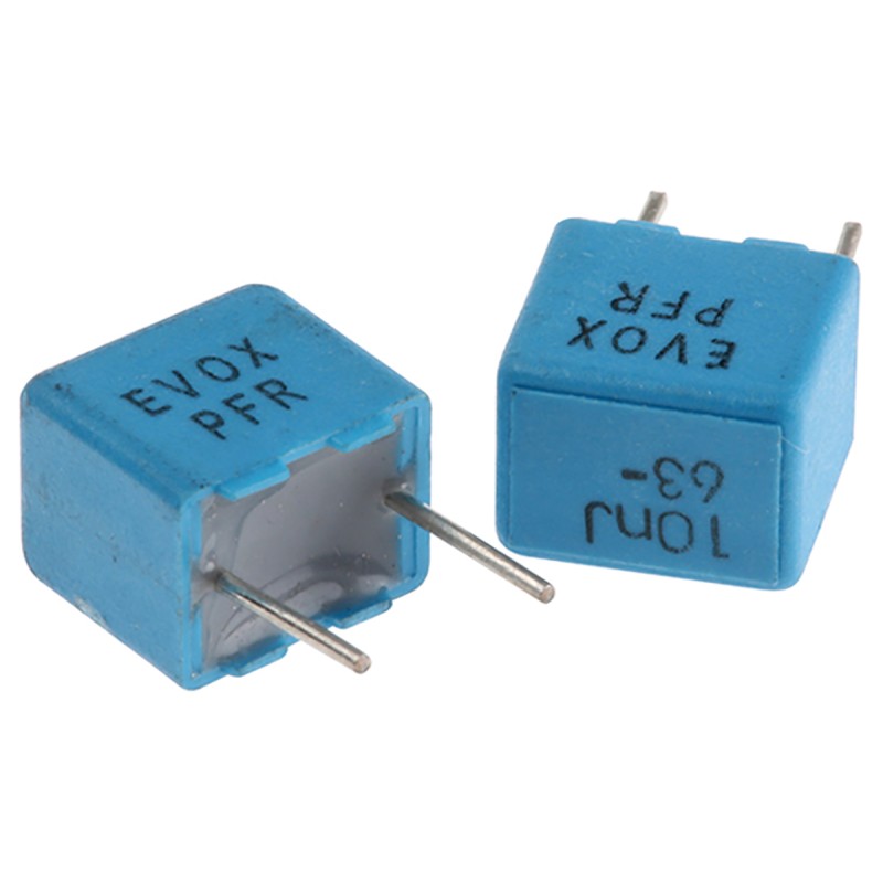 5 pcs - KEMET PFR510 Polypropylene Film Capacitor, 40 V ac, 63 V dc, ±5%, 10nF, Through Hole