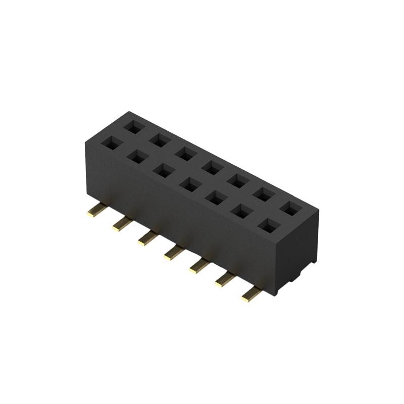 10 pcs : BF100-14-A-C-1-0625-L-C - 14POS, 2MM PITCH SOCKET, DIL, SM