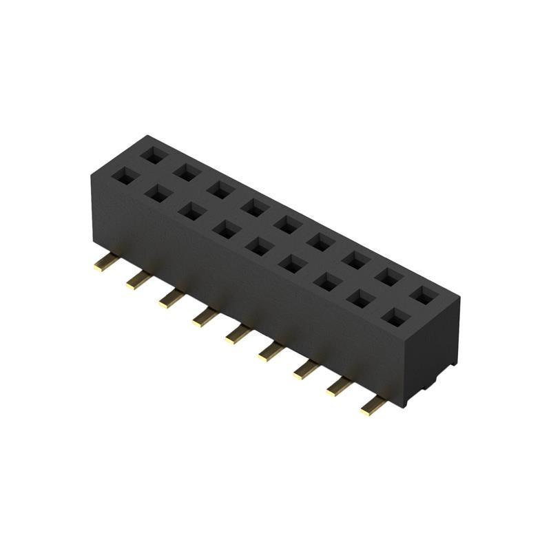 10 pcs : BF100-18-A-C-1-0625-L-C - 18POS, 2MM PITCH SOCKET, DIL, SM