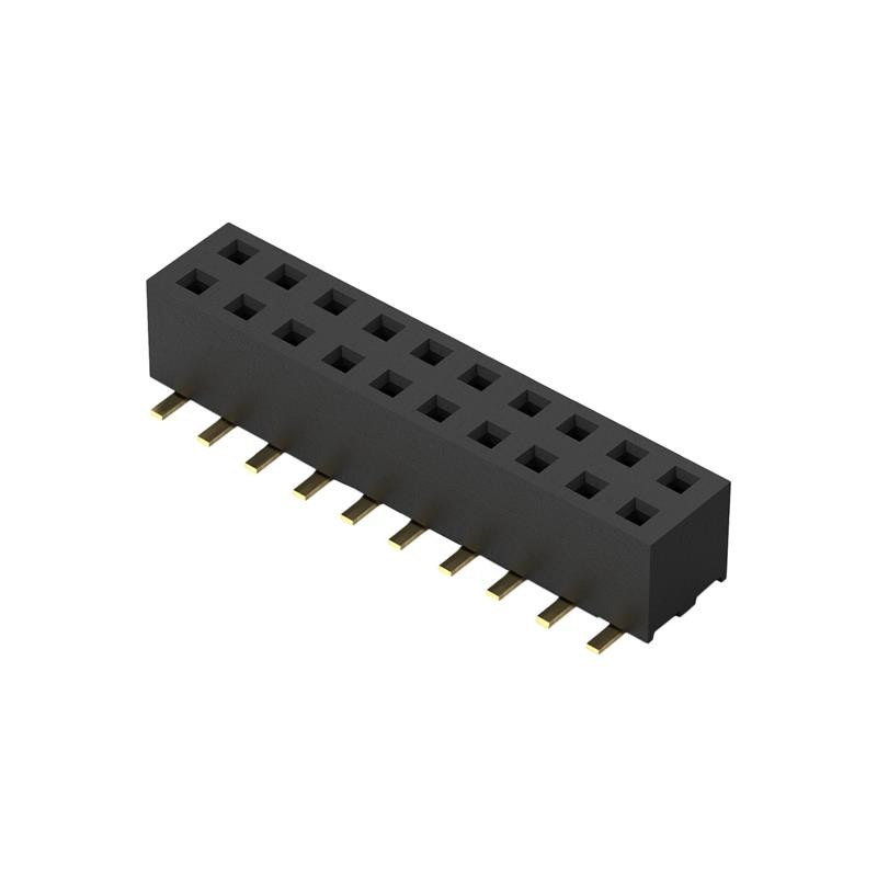 10 pcs : BF100-20-A-D-0-0640-L-C - 20POS, 2MM PITCH SOCKET, DIL, SM