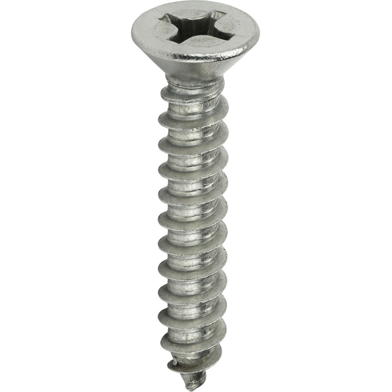 100 pcs - RS PRO Zinc Steel Self Tapping Screw, 1/2in Long