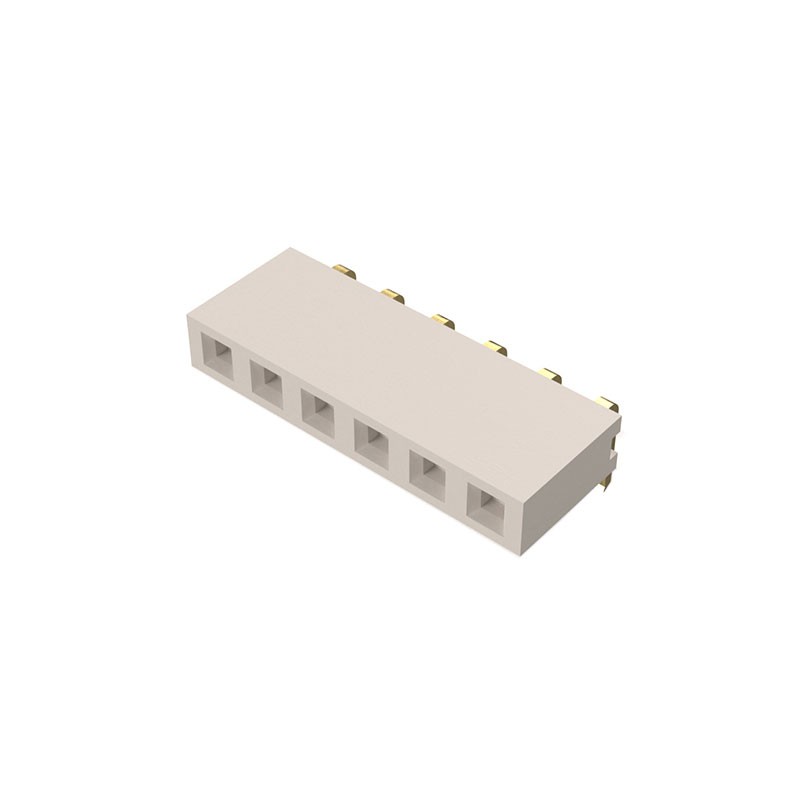 10 pcs : BG302-06-A-L-G - 6W, 2.54MM PTH SOCKET, SIL, TH,