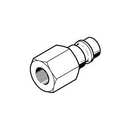 1 pcs - Festo Brass Male Pneumatic Quick Connect Coupling, G 3/8 Female Threaded