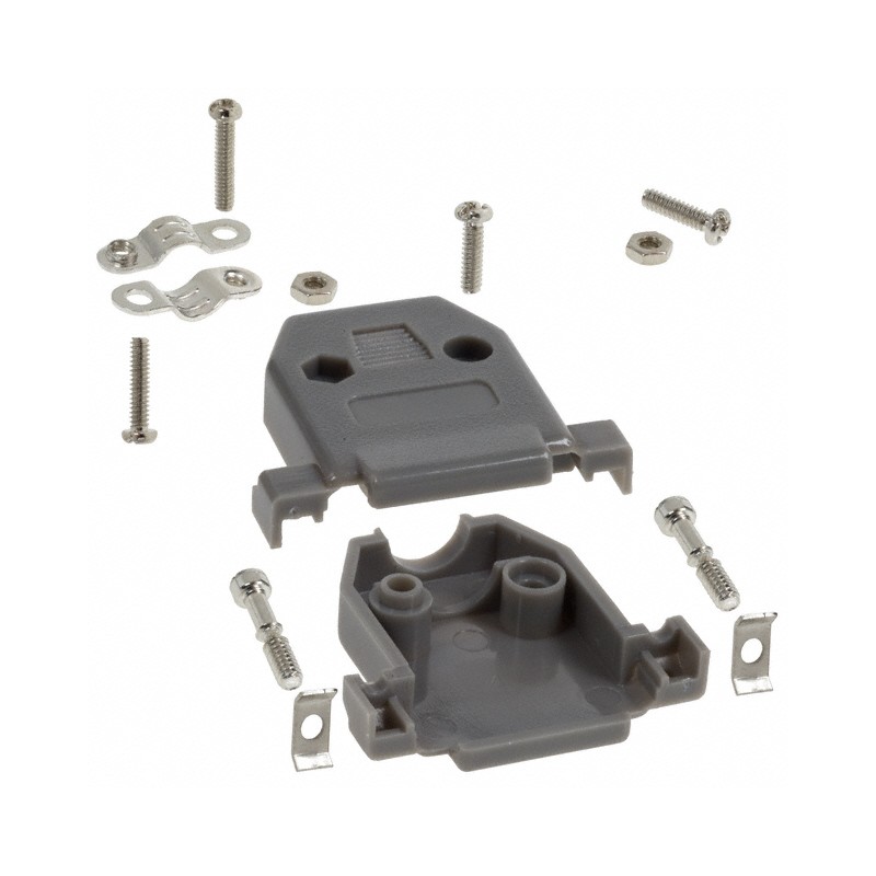 10 pcs : 977-015-010R031 - CONN BACKSHELL 15POS 180DEG GRAY