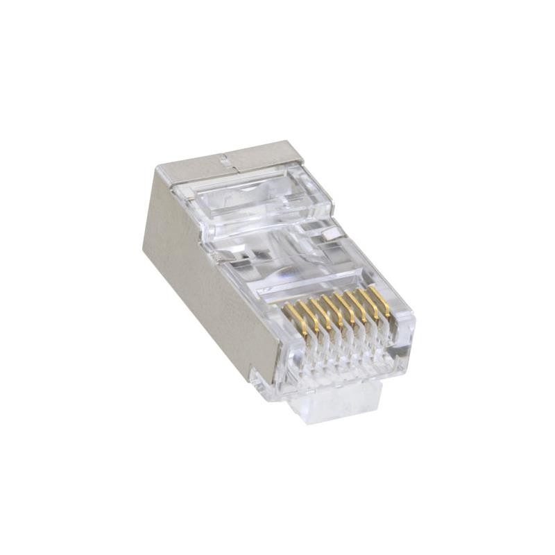 10 pcs : TDPTC6S - PULL THROUGH RJ45 PLUG CAT6 SHIE
