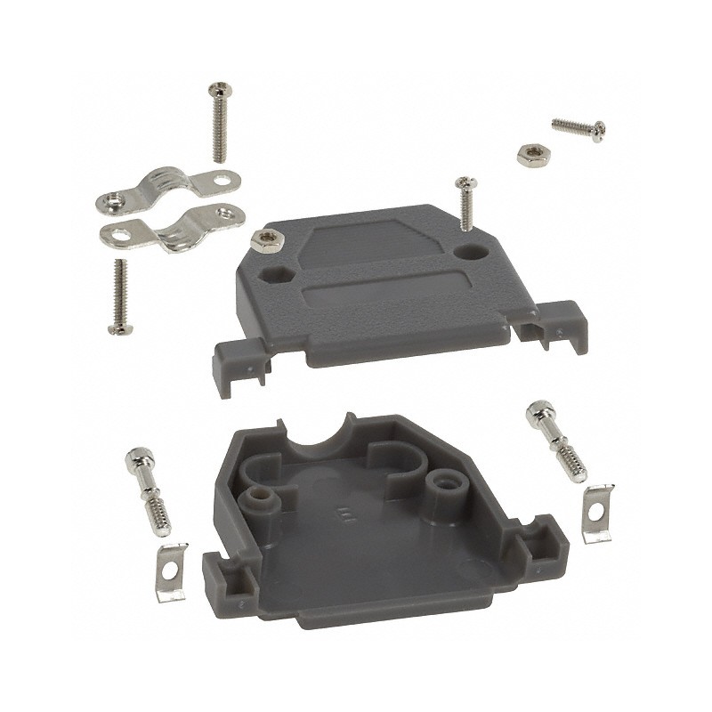 10 pcs : 977-025-010R031 - CONN BACKSHELL 25POS 180DEG GRAY