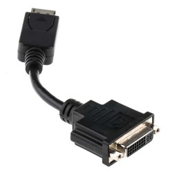 1 pcs - RS PRO Male DisplayPort to Female DVI-I Dual Link Cable, 150mm