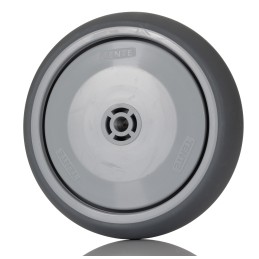 1 pcs - Tente Grey Rubber Non-Marking Trolley Wheel, 100kg