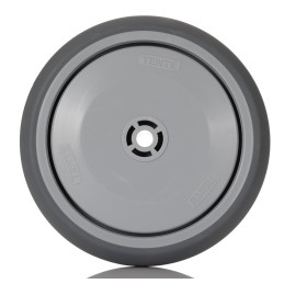 1 pcs - Tente Grey Rubber Non-Marking Trolley Wheel, 100kg