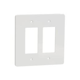 10 pcs : SQWS141002WH - 2 GANG MID+ WALL PLATE WH