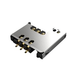 10 pcs : SIM2070-6-1-30-00-A - MINI SIM PUSH-PULL, 6P, SMT, 3.0
