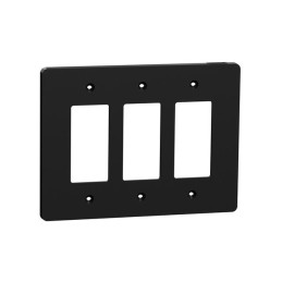 10 pcs : SQWS141003BK - 3 GANG MID+ WALL PLATE BK