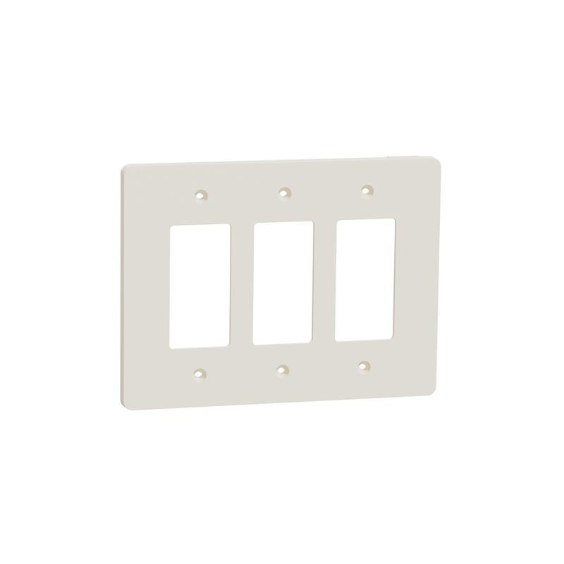 10 pcs : SQWS141003LA - 3 GANG MID+ WALL PLATE LA