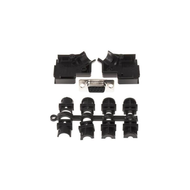 10 pcs : MHD45PPK9-DB9S-K - 9 WAY D-SUB HOOD PLASTIC SIDE EN