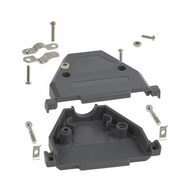 10 pcs : 977-037-010R031 - CONN BACKSHELL 37POS 180DEG GRAY