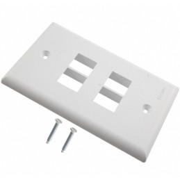 10 pcs : NK4FNWH - FACEPLATE SNGL GANG 4PORT WHITE
