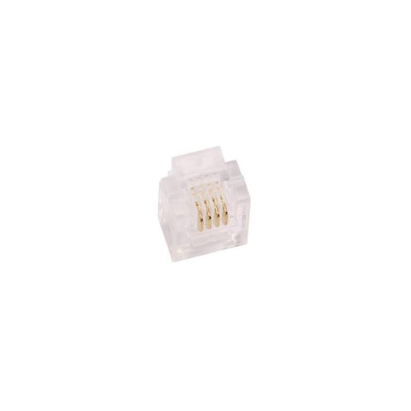 10 pcs : MHRJ116P4CR - 6P4C UNSHLD PLG RND CBL 110PCS