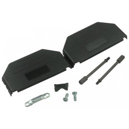 10 pcs : MHDPPK37-K - 37 WAY D-SUB HOOD PLASTIC SNAP L