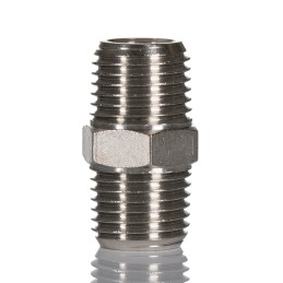 1 pcs - SMC Straight Threaded Adaptor, G 1/8 Female to G 1/8 Female, Threaded Connection Style