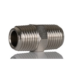 1 pcs - SMC Straight Threaded Adaptor, G 1/8 Female to G 1/8 Female, Threaded Connection Style