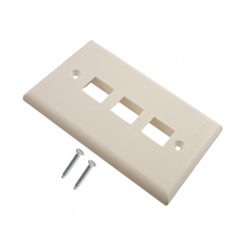 10 pcs : NK3FNIW - FACEPLATE SNGL GANG 3PORT WHITE