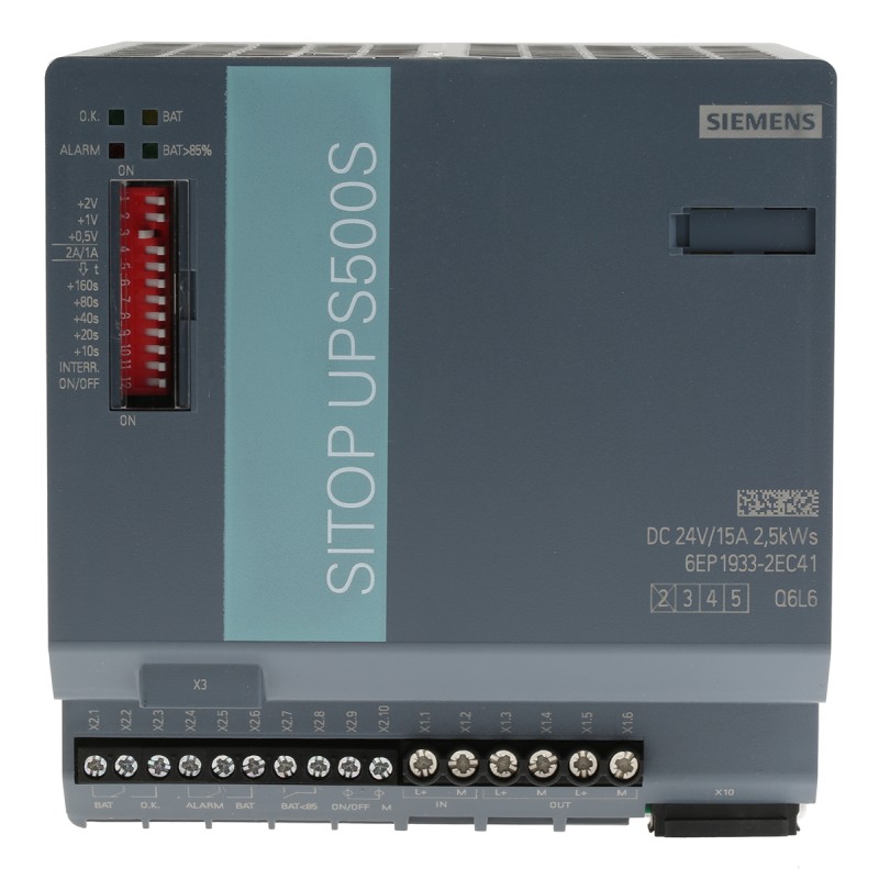 1 pcs - Siemens 24V dc Input DIN Rail Uninterruptible Power Supply (360W), SITOP UPS500S