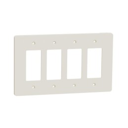 10 pcs : SQWS141004LA - 4 GANG MID+ WALL PLATE LA