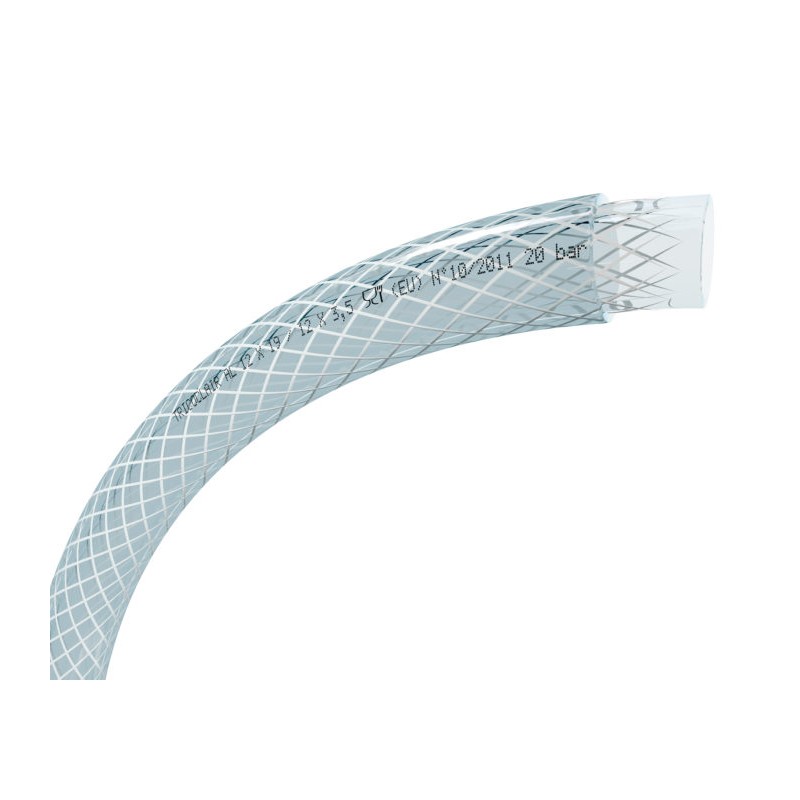 1 pcs - TRICOFLEX Tricoclair PVC, Hose Pipe, 25mm ID, 34mm OD, Clear, 25m