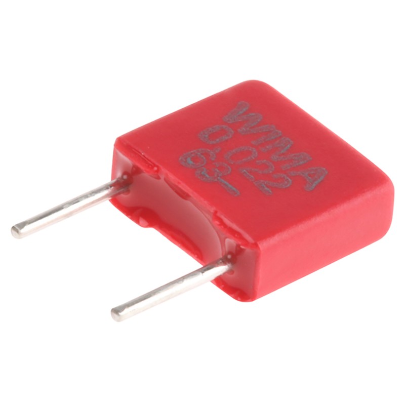5 pcs - WIMA MKS2 Polyester Film Capacitor, 40 V ac, 63 V dc, ±10%, 22nF, Through Hole