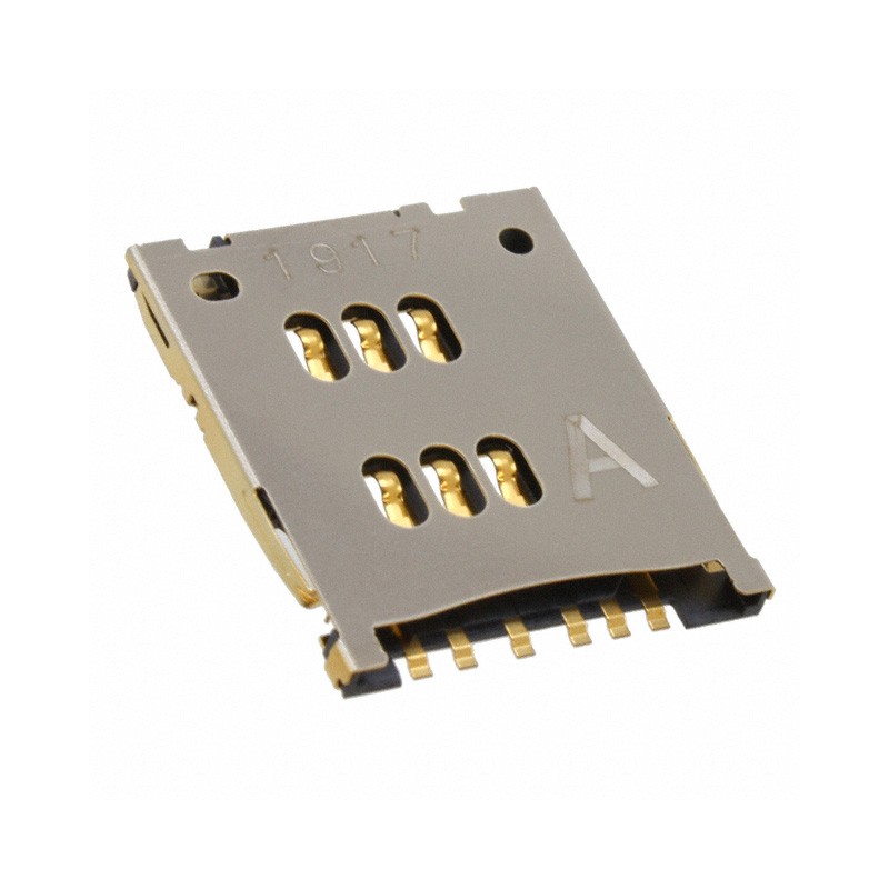 10 pcs : SF9W006S4AR1200 - CONN SIM/SAM CARD PUSH-PULL R/A