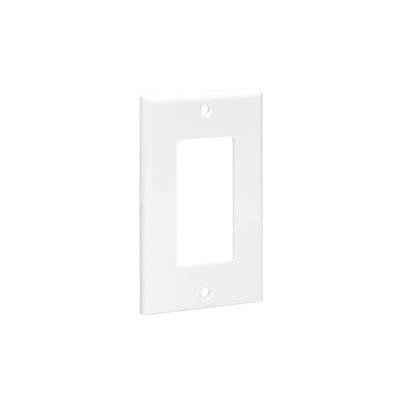 10 pcs : N042D-100-WH - SINGLE-GANG FACEPLATE, DECORA ST