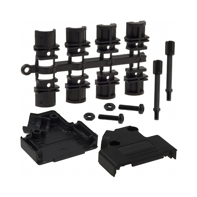 10 pcs : 971-015-010R011 - CONN BACKSHELL 15POS 45DEG BLACK